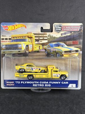 Team Transport 1972 Plymouth Cuda Funny / Retro Rig - Hot Wheels