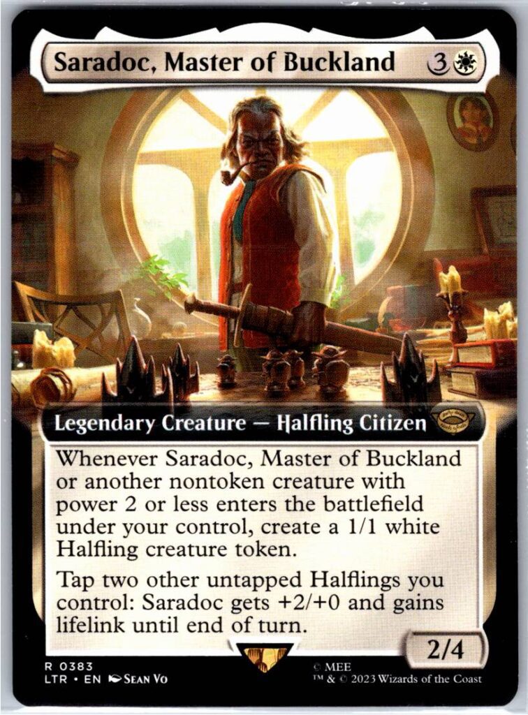Saradoc, Master of Buckland (Extended Art) #383 (Normal - NM)