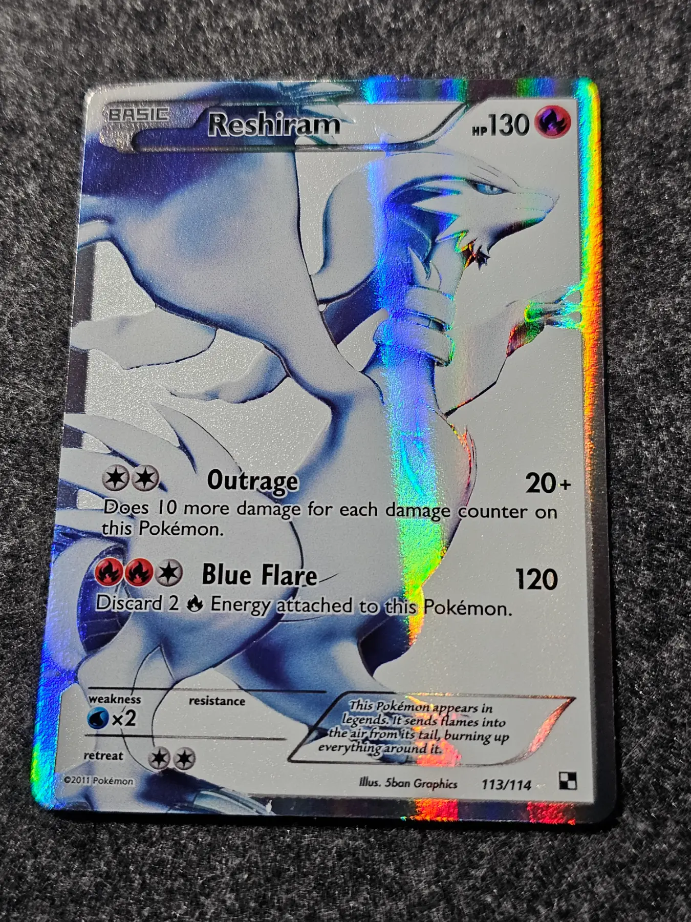 Reshiram (113 Full Art) (Holofoil - MP) - Imagen 4
