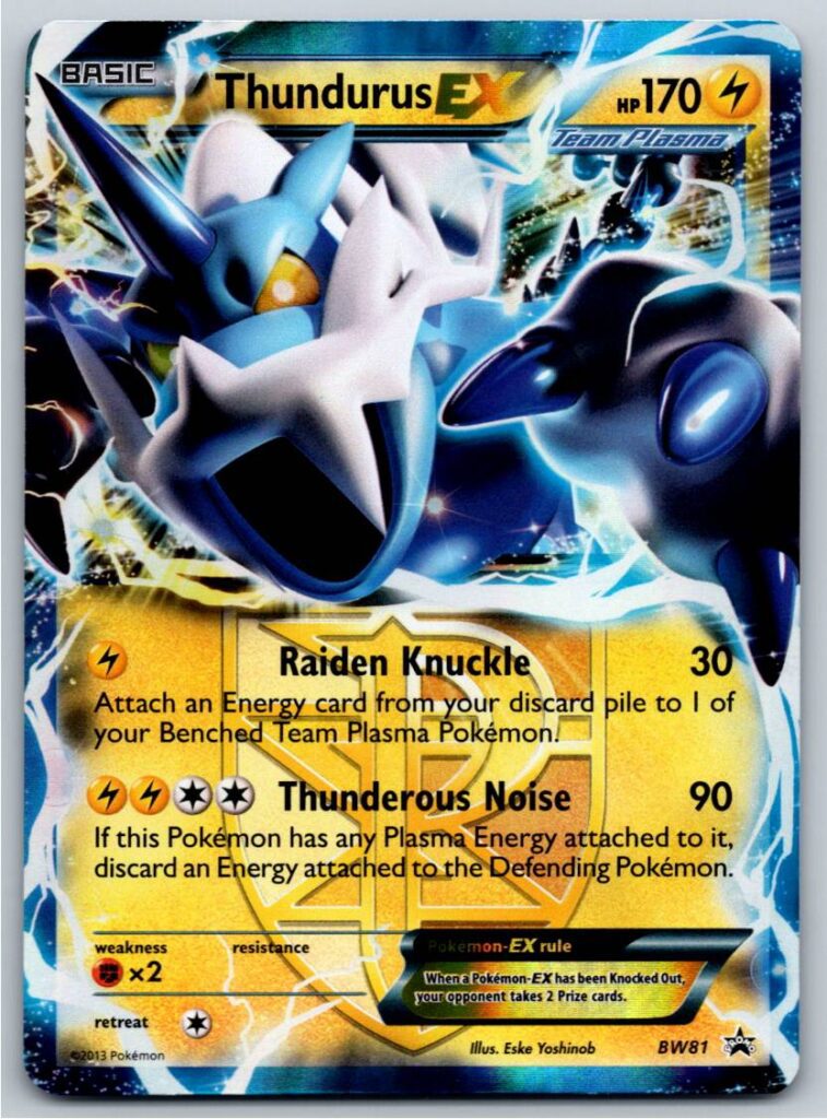 Thundurus EX (Team Plasma) - BW81 (Holofoil - NM)