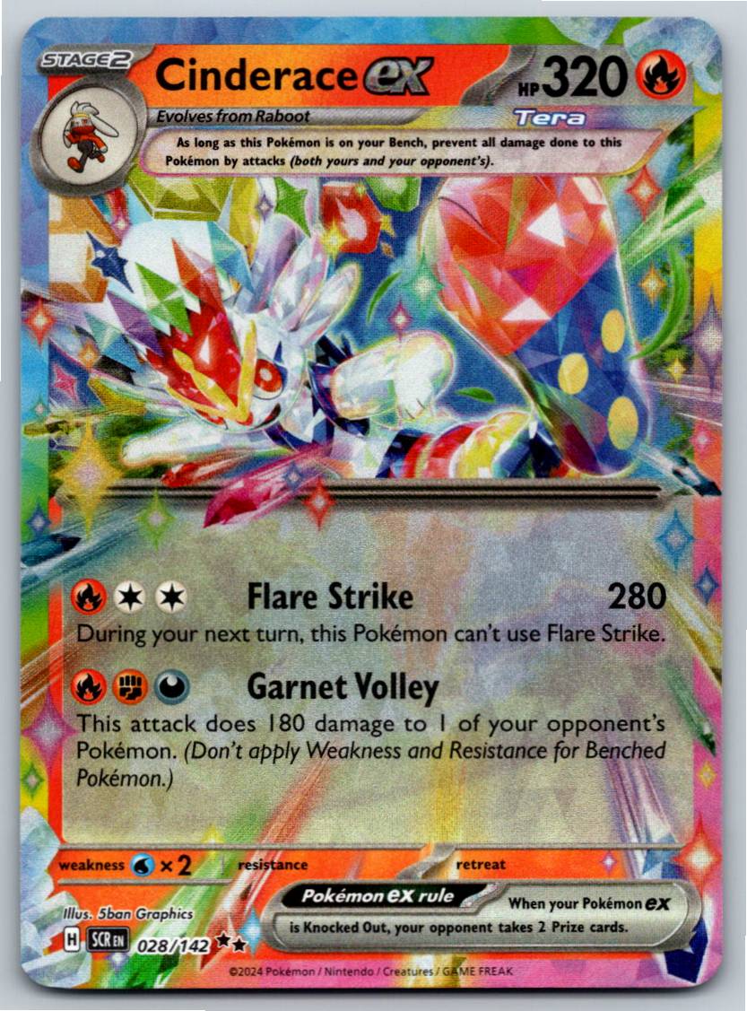 Cinderace ex - 028/142 (Holofoil - NM)
