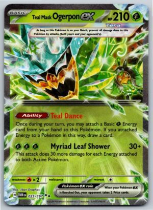 Teal Mask Ogerpon ex - 025/167 (Holofoil - NM)