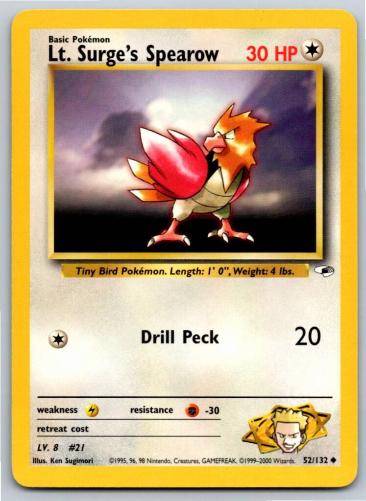 Lt. Surge's Spearow (52) (Normal - LP)
