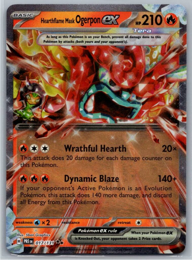 Hearthflame Mask Ogerpon ex - 017/131 (Holofoil - NM)