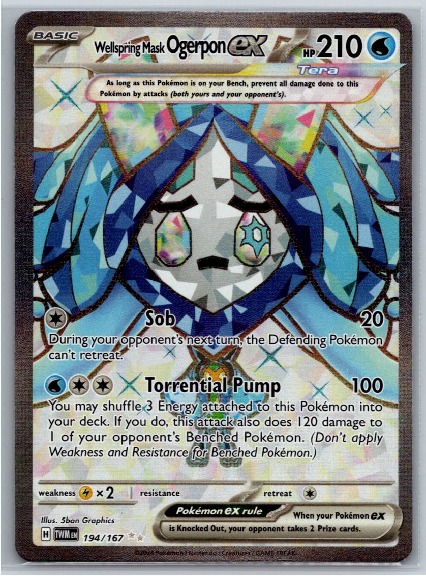 Wellspring Mask Ogerpon ex - 194/167 (Holofoil - NM)