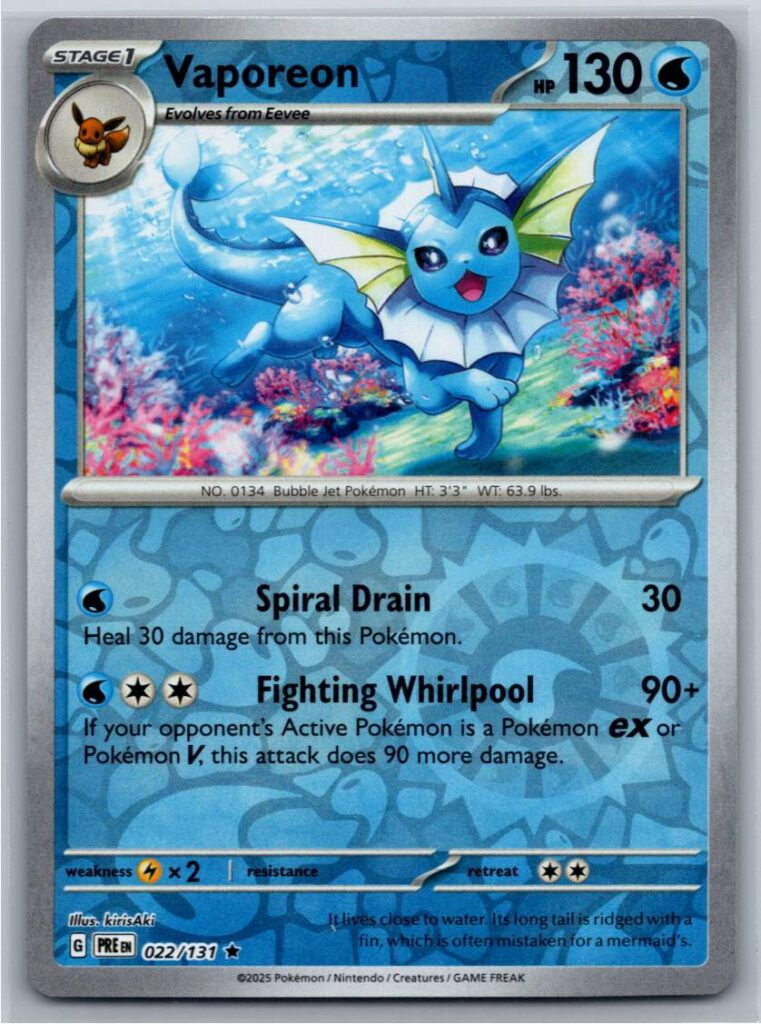 Vaporeon (Reverse Holofoil - NM)