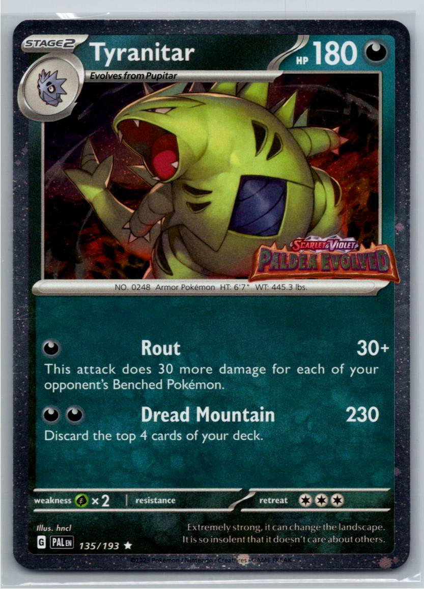 Tyranitar (Paldea Evolved Stamp) (Holofoil - NM)