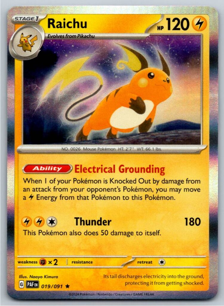 Raichu - 019/091 (Holofoil - NM)