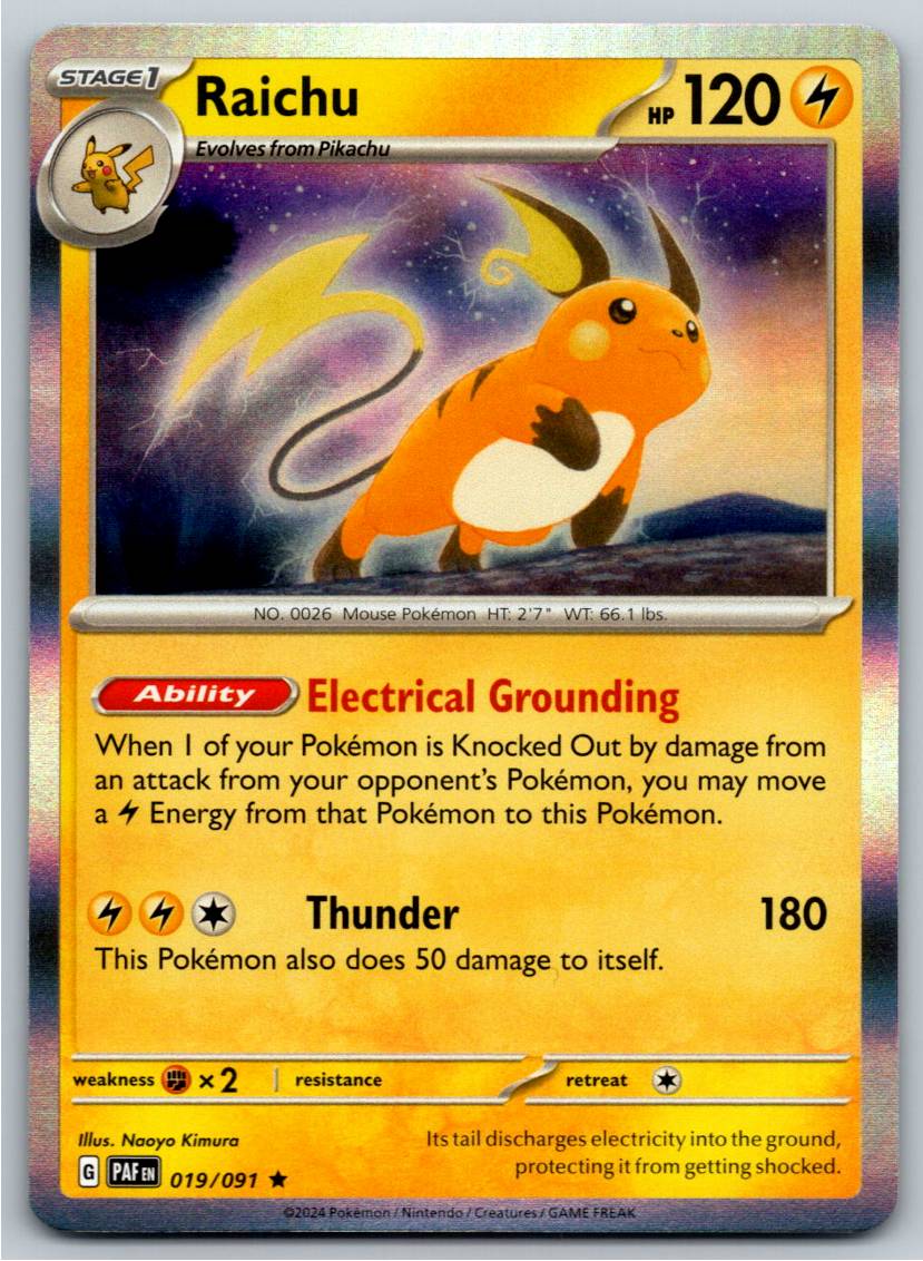 Raichu - 019/091 (Holofoil - NM)