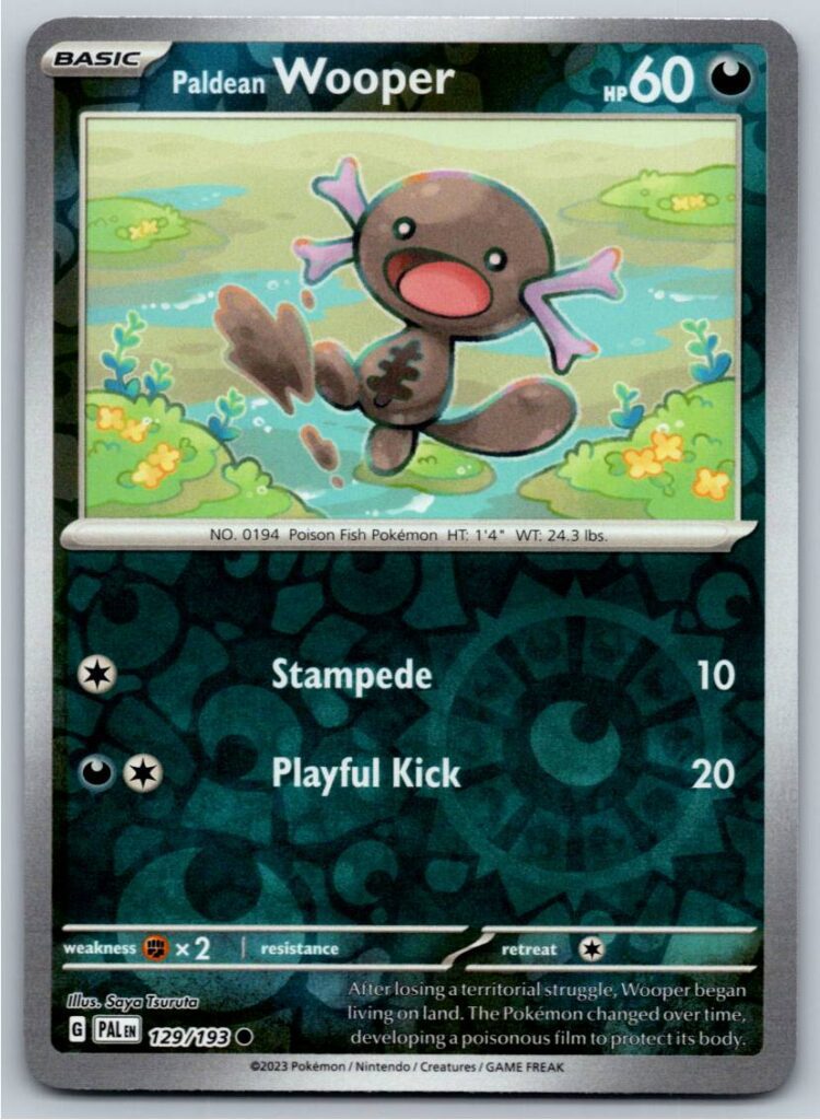 Paldean Wooper - 129/193 (Reverse Holofoil - NM)