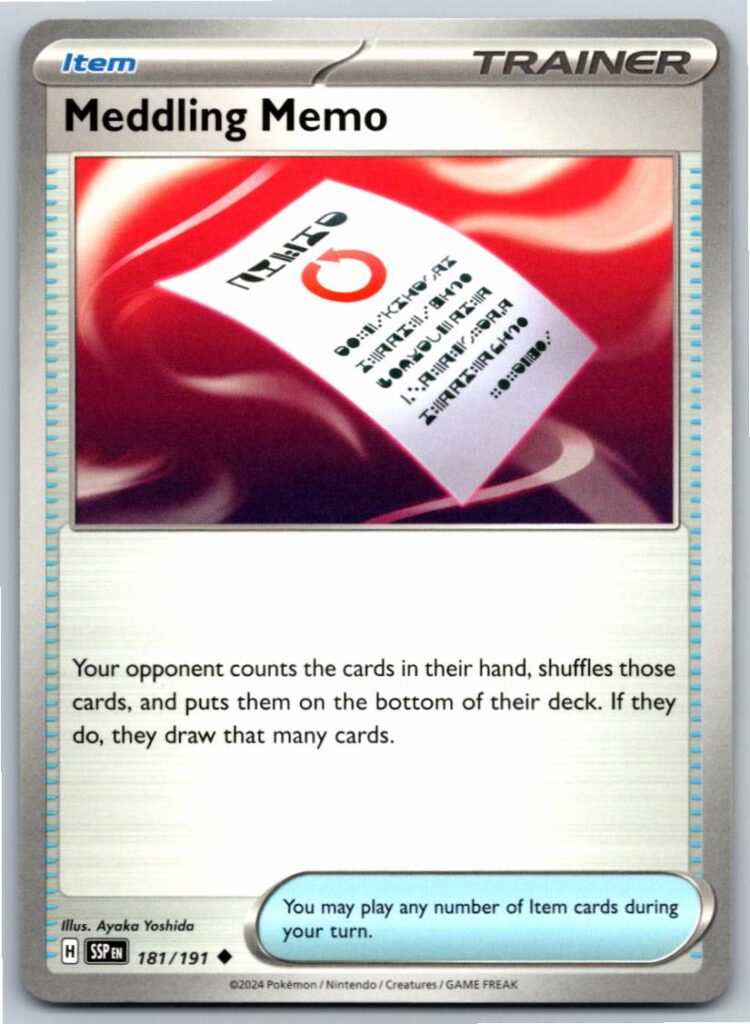 Meddling Memo (Normal - NM)