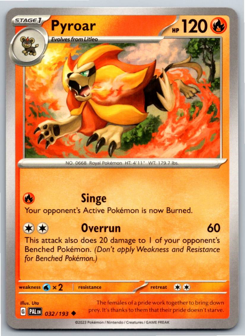 Pyroar - 032/193 (Normal - NM)