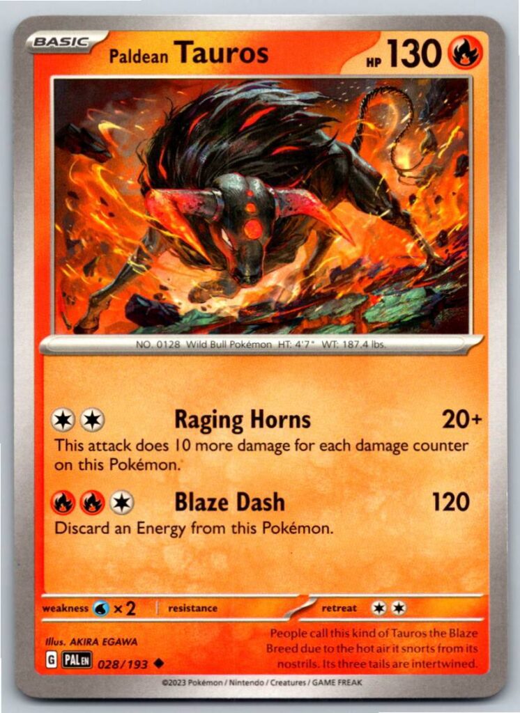 Paldean Tauros - 028/193 (Normal - NM)