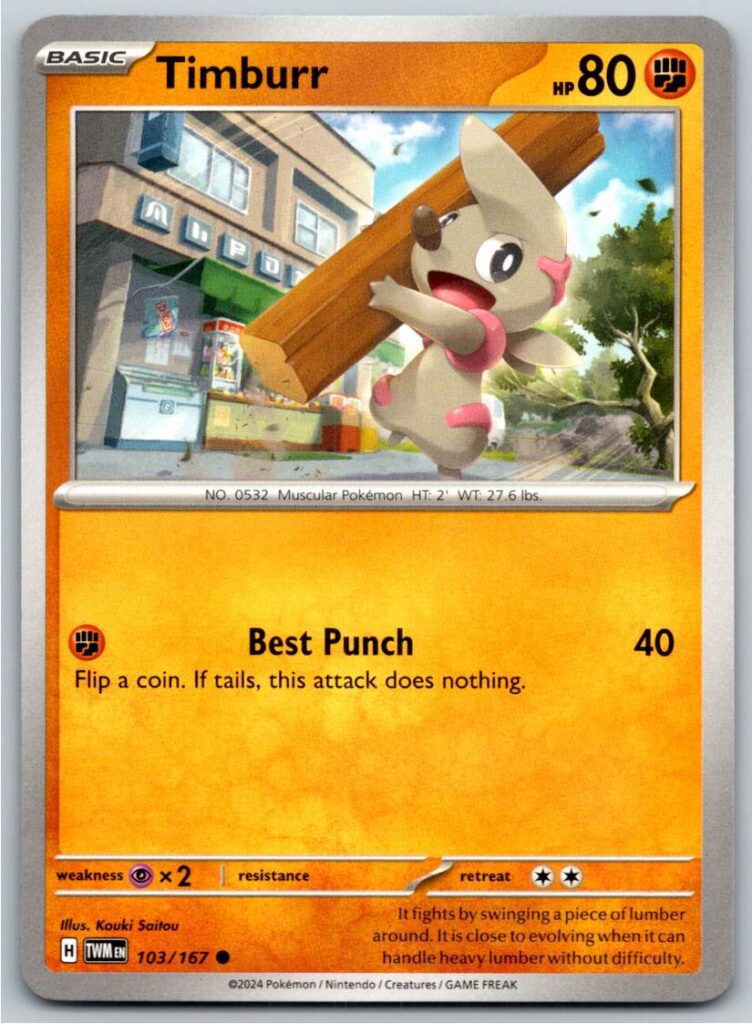 Timburr - 103/167 (Normal - NM)