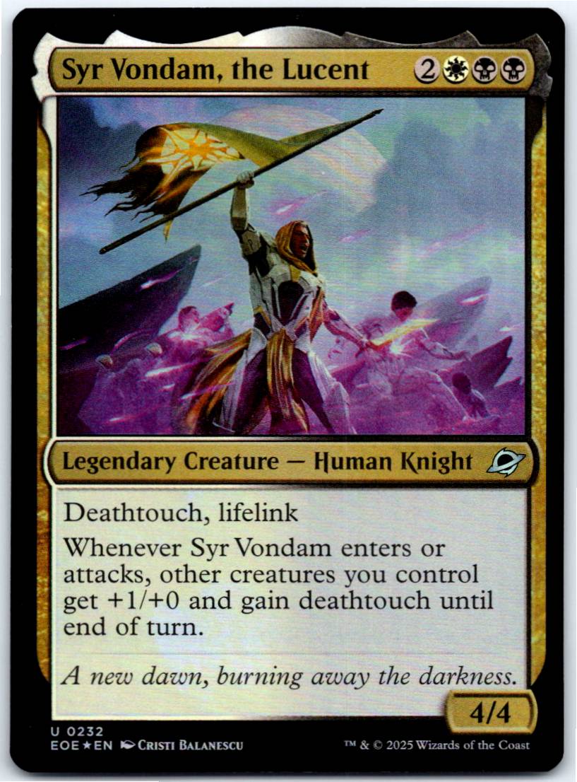 Syr Vondam, the Lucent #232 (Foil - NM)