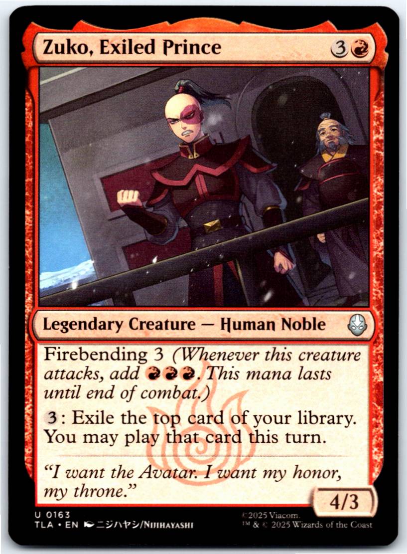 Zuko, Exiled Prince #163 (Normal - NM)