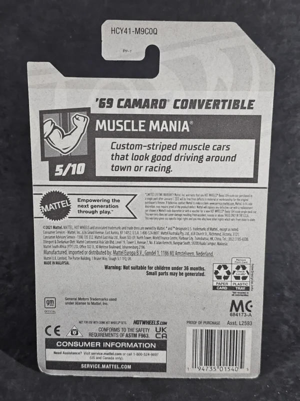 69′ Camaro (Zamac) – Hot Wheels – Snowball Coleccionables